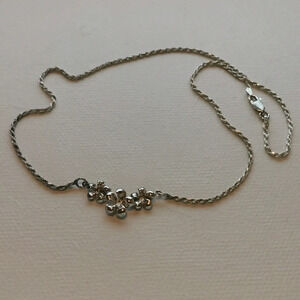 925 flower  necklace